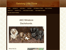 Tablet Screenshot of getalonglittledoxie.com